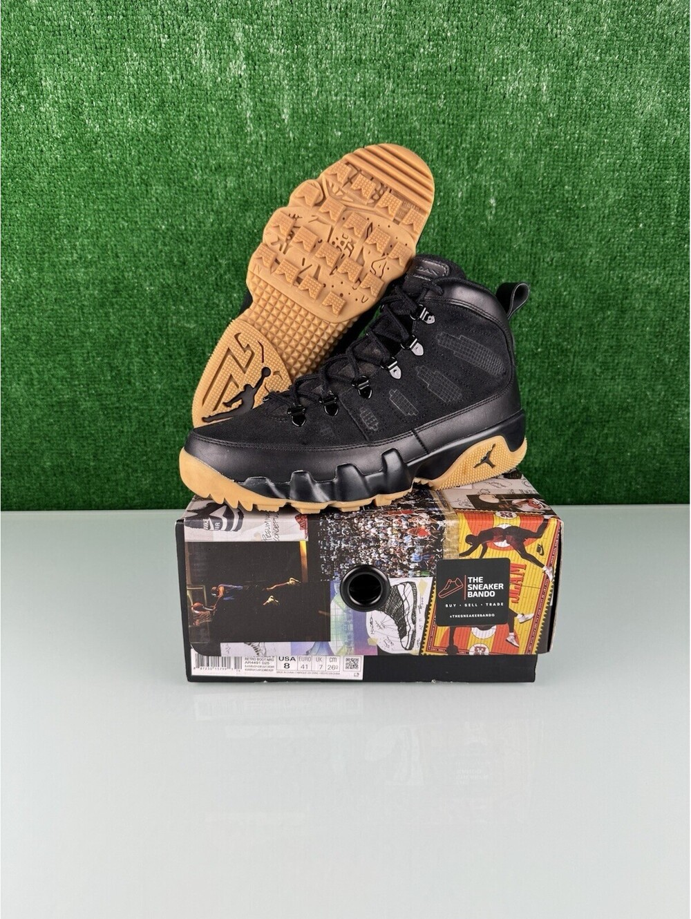 Size 8 - Jordan 9 Retro Boot NRG Black Gum 2017